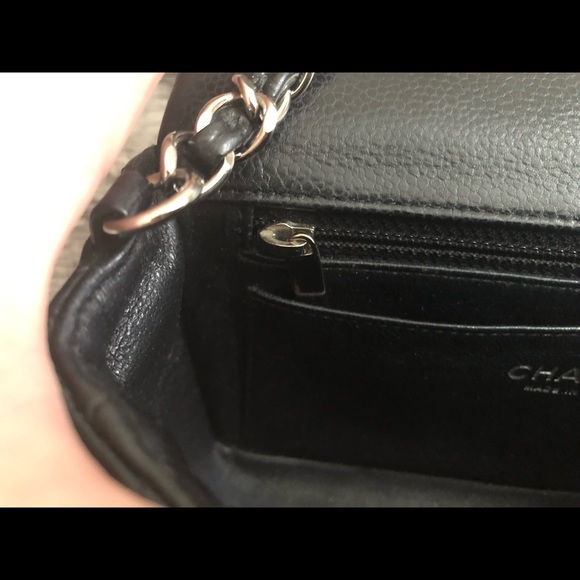 ❤️SOLD❤️ Chanel Rectangular Mini Flap Black caviar with SHW - Picture 12 of 16